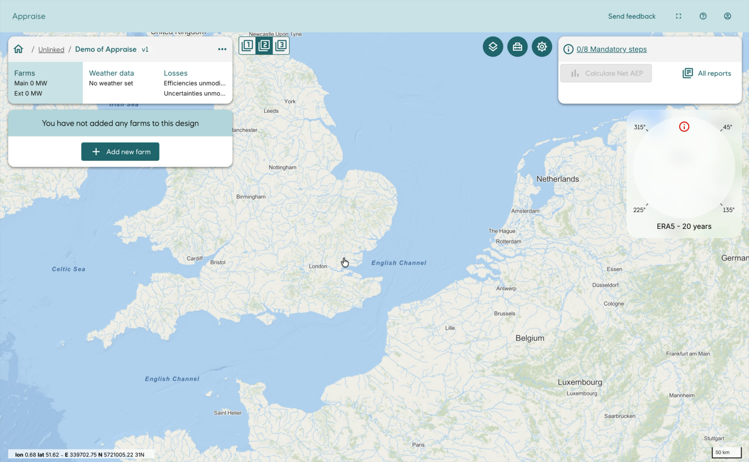 Visning av en app
